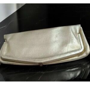 Hobo Lauren Clutch Wallet Distressed Gold Leather Women Bag Organizer Purse